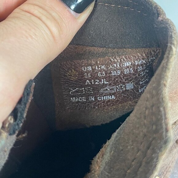 Timberland Womens Whittemore Chelsea Ankle Leather Boots 8.5 Brown Buckle A12JL - Picture 9 of 10